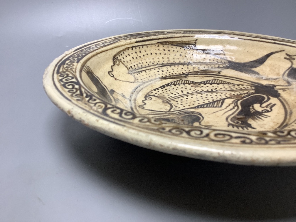 A Sukhothai style stoneware bowl 32cm